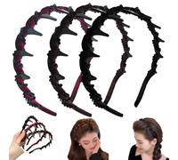 Lot de 3 bandeaux vintage en perles artificielles de cranium pour femme, accessoires de cheveux classiques rétro pour mariages, fêtes et usage quotidien