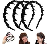 Lot de 3 bandeaux vintage en perles artificielles de cranium pour femme, accessoires de cheveux classiques rétro pour mariages, fêtes et usage quotidien