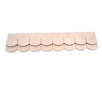 Lot de 3 bandes de bardeaux en bois - Queue de castor - 50 mm - Laser - Mini bardeaux de toiture, bandes de bardeaux, queue de castor, toiture, nichoir à oiseaux, bardeaux