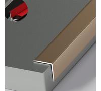 Lot de 3 bandes de bordure en alliage d'aluminium - 0,9 m - Bandes décoratives - Pour bordure d'angle droit - F, 50 mm x 50 mm x 0,9 m