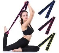 Lot de 3 bandes de fitness avec boucles, bande élastique pour la musculation et la perte de poids à la maison ou à la salle de gym, sangle de yoga avec 8 boucles lavables, très élastiques