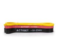 Lot de 3 bandes de résistance avec différentes résistances de 2 à 25 kg, bandes de résistance élastiques pour pilates, yoga, musculation, musculation, maison, gym Actiget