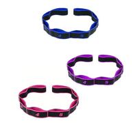 Lot de 3 bandes de résistance élastiques à 8 anneaux pour étirement du corps, pilates, musculation