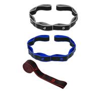 Lot de 3 bandes de résistance élastiques à 8 anneaux pour le dos, les bras, les épaules, les jambes, les étirements, les pilates