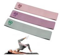 Lot de 3 bandes de résistance en tissu antidérapant pour la musculation, le renforcement musculaire, les hanches, le yoga, le pilates, le fitness à la maison