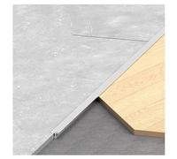 Lot de 3 bandes de seuil en T en aluminium pour sol stratifié - 100 cm - Gris - Solution de transition de sol