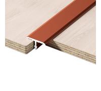 Lot de 3 bandes de transition en aluminium T de 89,9 cm pour seuil de porte et joindre les espaces de plancher de planches stratifiées (rouge, 8 mm de large)