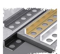 Lot de 3 bandes de transition pour carrelage en aluminium de 91,4 cm en forme de L pour bandes de protection des espaces de 7,5 mm, 1,27 cm, 3/5,7 cm (violet, 8 mm)