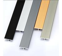 Lot de 3 bandes de transition profilées en T en aluminium de 1 m et bandes de protection des bords pour sols irréguliers / portes / tapis / carreaux - Antidérapants / multicolores - 6/8/10/12/15/20 mm