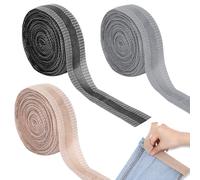 Lot de 3 bandes d'ourlet thermocollantes - Ruban d'ourlet thermocollant - Résistant au lavage - Ruban d'ourlet autocollant - À repasser - Résistant au lavage - Pour rentrer les pantalons (5 m)
