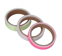 Lot de 3 bandes lumineuses fluorescentes polyvalentes - Vert Bleu Rose - Ruban d'avertissement réfléchissant pour la nuit (2 cm)