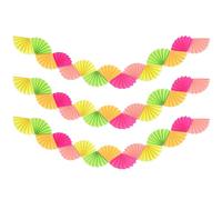 Lot de 3 bannières en papier colorées pour fête d'anniversaire, décorations murales et d'intérieur