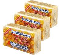 Lot de 3 barres de savon russe naturelles pour lessive - Paquet de 3 paquets de 150 g - Barre de savon pour taches tout usage