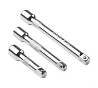 Lot de 3 barres d'extension 1/4" pour clé à douille - 50/75/100 mm en acier chromé vanadium