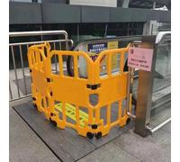 Lot de 3 barricades de sécurité mobiles pliables - 1,1 m de haut - Barrière de sécurité temporaire pour zones de travail, routes extérieures et sécurité du garage