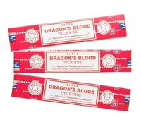 Satya Bâtonnets d'encens Nag Champa Sang de dragon Rouge - Lot de 3 paquets