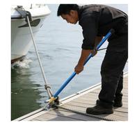 Lot de 3 bâtons de quai réglables, crochet télescopique robuste pour bateau, barre de tirage, canne de sauvetage pour bateau et amarrage, 6 m