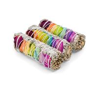 Lot de 3 bâtons de sauge 7 chakras 100mm - méditation - bivea