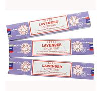 Lot de 3 bâtons d'encens LAVENDER Satya Nag Champa 15 g avec badge souvenir en effet sterling