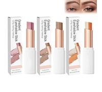 Lot de 3 bâtons d'ombre à paupières double couleur, pailleté hautement pigmenté, dégradé de couleur, longue durée, imperméable, brillant et crème, 3 couleurs