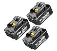 Lot de 3 batteries de rechange Li-ion 5000 mAh pour LIVOWALNY 18 V - Avec indicateur LED - Compatible avec les outils électriques et chargeur Makita