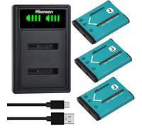 Lot de 3 batteries EN-EL19 1200 mAh, Hisewen double chargeur pour Nikon Coolpix W150 S33 S32 S100 S2500 S2800 S3200 S3500 S3600 S4100 S5200 S5300 S6500 S6500 S6600 600 S 6800 S6900 S7000, pour Sony