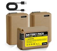 Lot de 3 batteries NP-FW50 1600 mAh avec port de charge USB type C | Compatible avec Sony ZV-E10, NEX 3/5/7&SLT-A, Sony A7, A7SII, A7R, A7RII, A3000, A6000, A6500, A6300, A6400 A55. A5100. RX10II