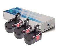 Lot de 3 batteries pour Bosch PKS 14.4V scie circulaire 3000mAh 14.4V - Visiodirect - G