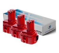 Lot de 3 batteries pour Makita 1050D rabot sans fil 3000mAh 12V - Visiodirect - G