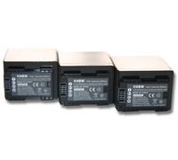 Lot de 3 batteries vhbw 4450mAh (3.6V) avec puce intégrée pour Canon Legria HF R606, HF R66, HF R68, HF R406, Vixia HF M50 .Remplace: BP-727, BP-745.