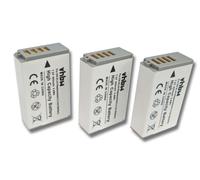 Lot de 3 batteries vhbw 800mAh (7.2V) pour appareil photo, caméscope Nikon 1 J5 .Remplace: Nikon EN-EL24, VFB11901.