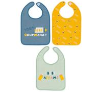 Babycalin - lot de 3 bavoirs 1er âge Bébé Gourmand