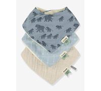 Lot de 3. bavoirs bandana bleu TU