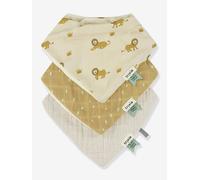 Lot de 3. bavoirs bandana jaune TU