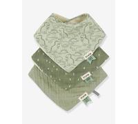 Lot de 3. bavoirs bandana vert TU