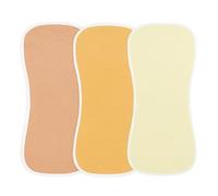 Lot de 3 bavoirs confortables en coton respirant pour bébé - Tissu de dentition confortable pour nouveau-nés - Coussinet d'épaule - Serviette absorbante pour le visage