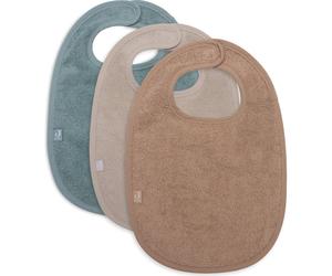 Lot de 3 bavoirs en éponge Sea Green-Nougat-Biscuit