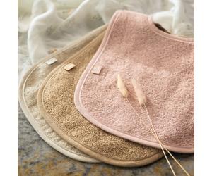Lot de 3 bavoirs en éponge Wild Rose-Nougat-Biscuit
