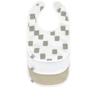 Lot de 3 bavoirs naissance gots happy fruits olive