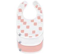 Lot de 3 bavoirs naissance GOTS Happy Fruits pêche