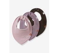 Lot de 3 bavoirs pour bébé fille NBFYVETTE NAME IT, forme triangulaire mauve TU