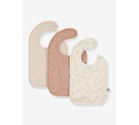 Lot de 3 bavoirs rose nude TU