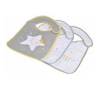 Bébé Douceur, Lot de 3 Bavoirs Scratch Polyester 23 x 35 cm Essen'Ciel
