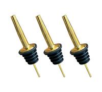 Lot de 3 becs verseurs dorés en acier inoxydable - Pour spiritueux et vin - Bec verseur doré pour vinaigre, bouteilles d'huile - Accessoires de bar - En acier inoxydable - Pour vin, spiritueux,