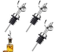 Lot de 3 becs verseurs pour huile d'olive, bec verseur pour bouteilles d'huile, automatiques pour huile d'olive, sans fuite ni gaspillage, pour bouteilles d'huile, de vinaigre et de vin
