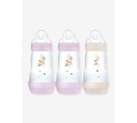 Lot de 3 biberons 260 ml MAM Easy Start anti-colique Nature Guardian 2 lilas + 1 sable TU