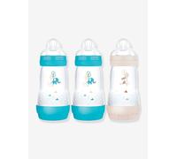 MAM Biberons Easy Start – 3 x 260 ml (Océan, Océan, Sable) – Tétine débit 2