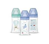 Dodie Kit Sensation Biberons 270 Ml X3 Eb1 Bleu