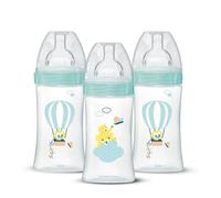 3 biberons 270 ml - Tétine plate - Vert Vert G