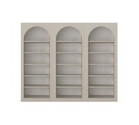 Lot de 3 bibliothèques avec 6 niches - Beige - CYMORA